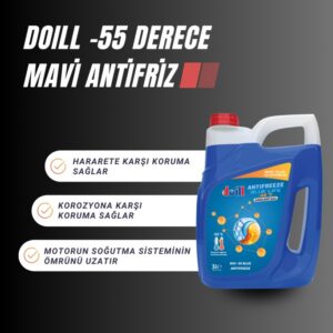 -55 / -56 Derece Hazır Karışım 4 x 3 Litre Mavi Antifriz - G11 - Görsel 3